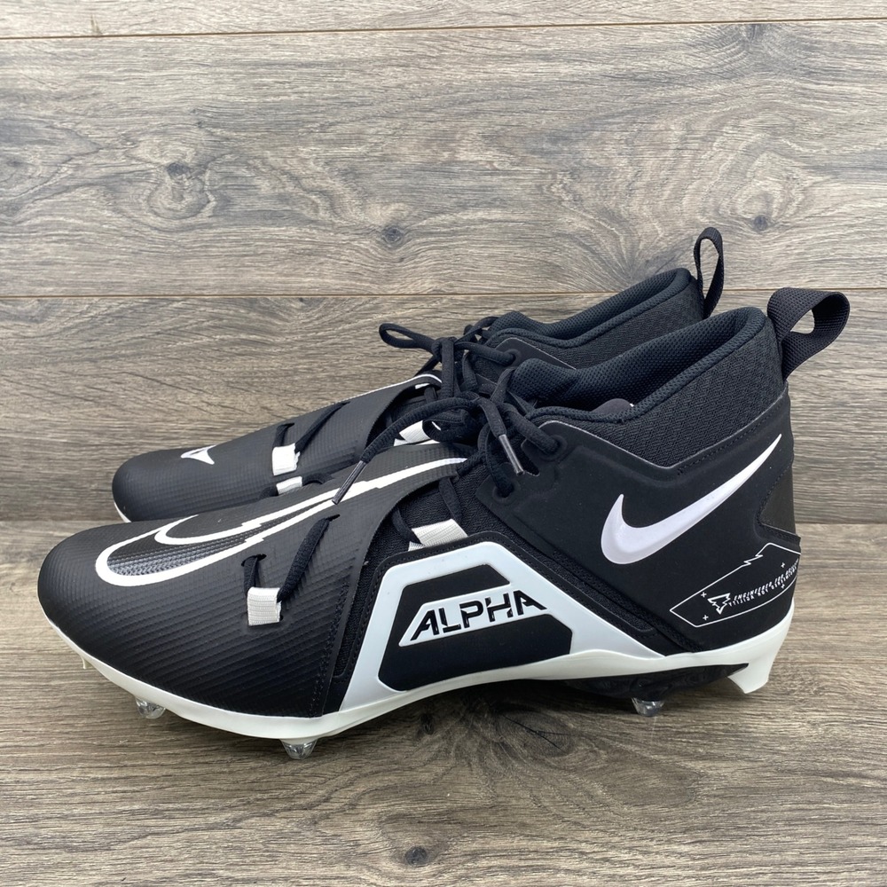 Nike Alpha Menace Detachable Football Cleats Mens 16 W Black White DR5662-001
